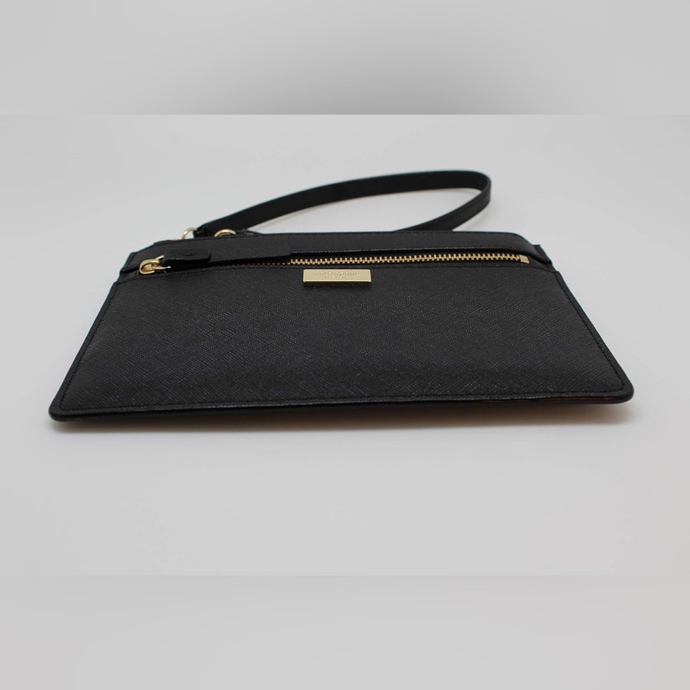 Kate Spade Tinie Laurel Way Black Leather Wristlet Wallet WLRU2677 - Picture 6 of 7